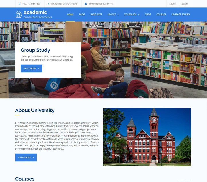 Academic - Best Free Education WordPress Themes