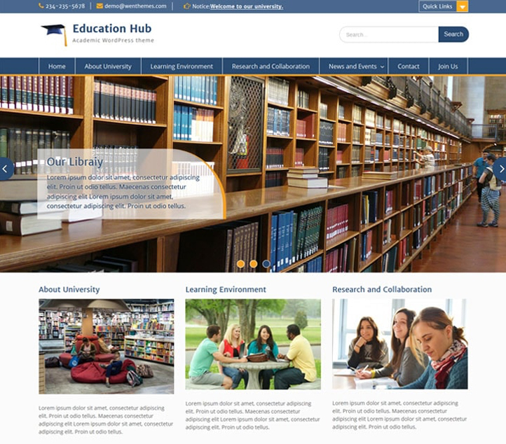 Education Hub - Best Free Education WordPress Themes