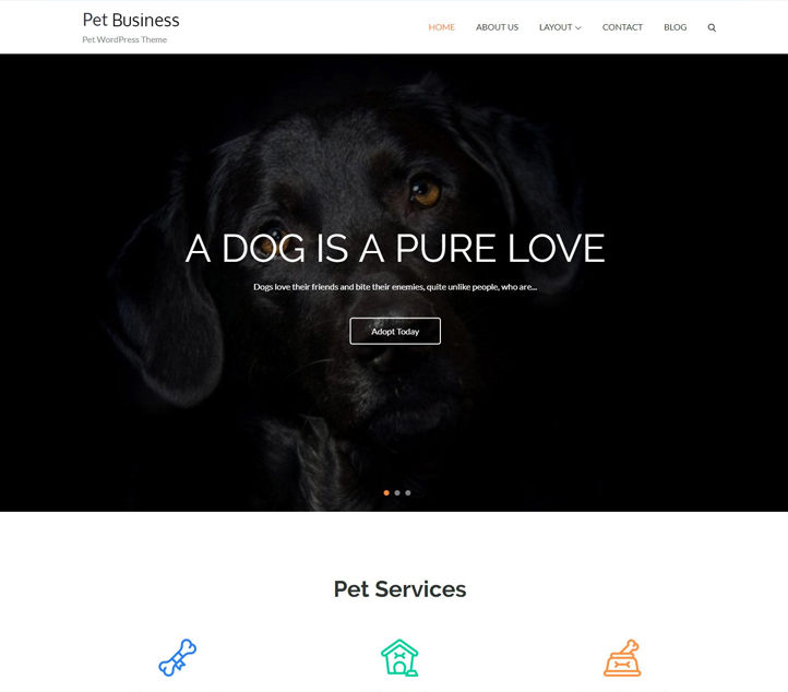 Pet Business - Best Free Business WordPress Themes and Templates 2020
